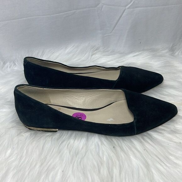 Vince Camuto Allera Black Suede Pointy Toe Flats Sz 8.5 - Picture 4 of 6